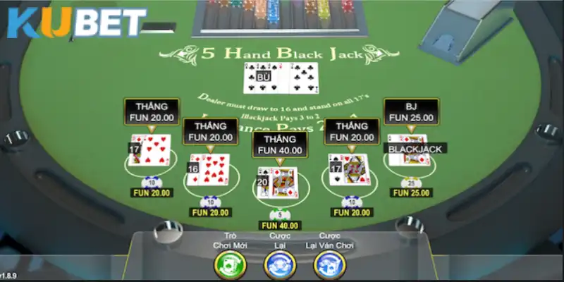 Sức hút phiên bản bài blackjack miễn phí tại Kubet 